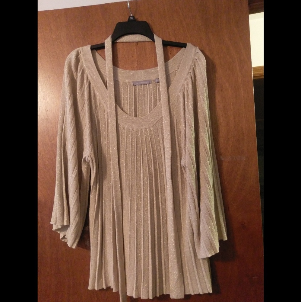 Shimmery Gold Lightweight Sweater